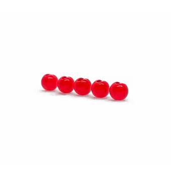 Slotted Tungsten Beads: Fluo Red
