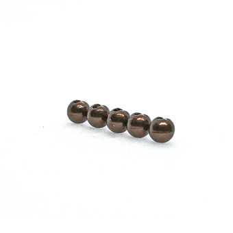 Slotted Tungsten Beads: Metallic Brown